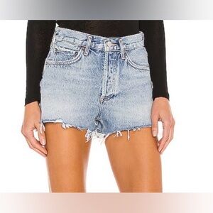 AGOLDE Parker High Rise Cutoff Shorts Light Wash Size 25